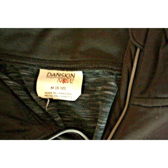 DANSKIN NOW Athletic Pullover Women Sz 8-10 Black 1/4 Zip - Picture 3 of 9